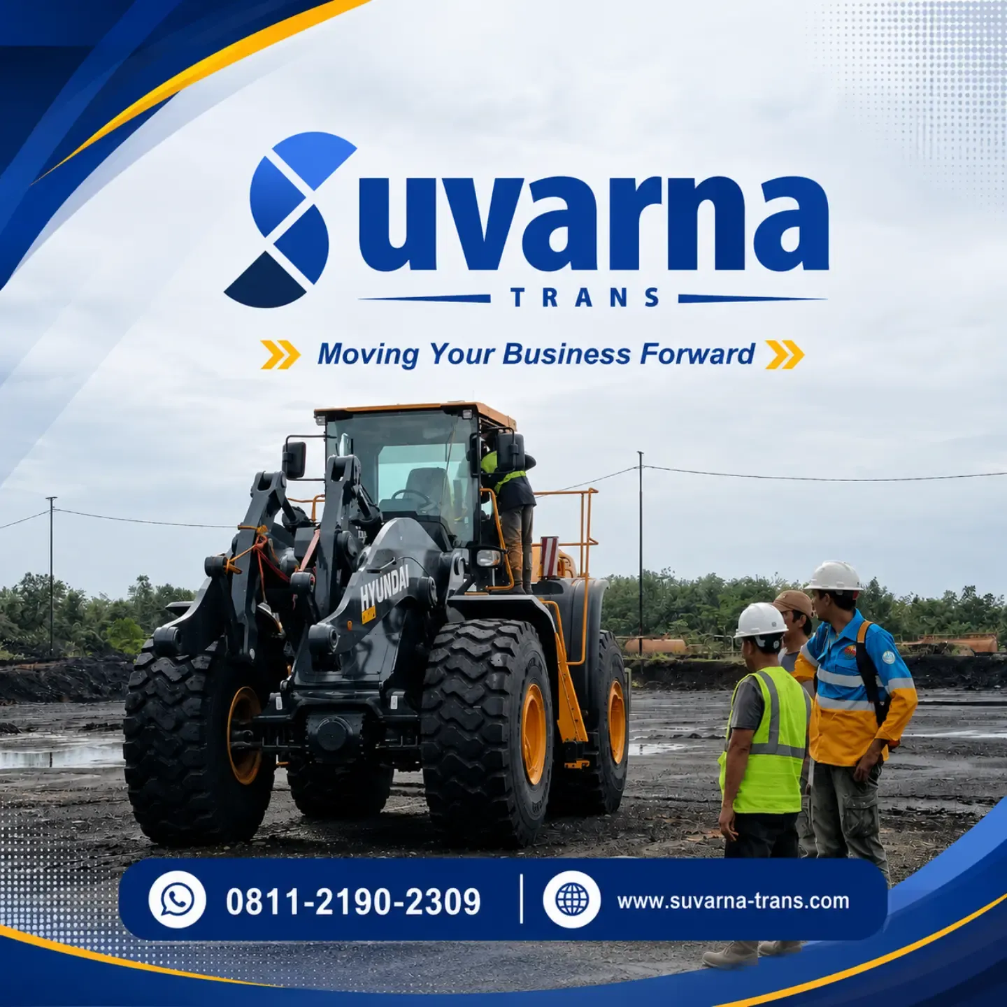 Wheel loader Hyundai HL780 di atas trailer lowbed (2/5)
