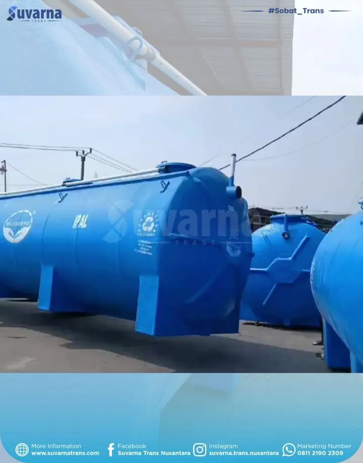 Tangki IPAL medis dimuat ke truk dengan forklift (7/7)